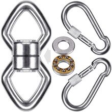 Benelabel Swing pivotant avec 2 carabiners 770 lb Capacite de rotation la plus sure Accessoire suspendu avec 2 roulements pour les soirs de swing