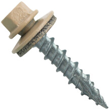 Tornillos para techos metαlicos: (250) Tornillos para techos de chapa de metal de cabeza hexagonal color canela de 10 x 1. Tornillos autoenroscan