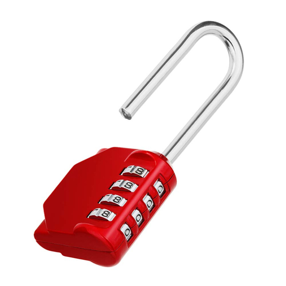Zhege 2.2 Inch Long Shackle Combination Lock 4 Digit Resettable Weatherproof Padlock For School Gym & Employee Locker Outdoor Fence 385606540090