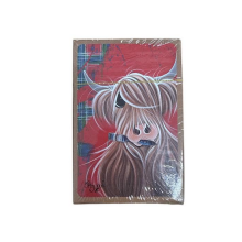 (Tartan Paint) Scottish Highland Coo Cow McMoo Playing Cards - 4 Designs