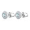 Swarovski Swarovski Angelic Square Γυναικείες Σκουλαρίκια, με Κρύσταλλα Aqua και Λευκά, Ρόδιο 2
