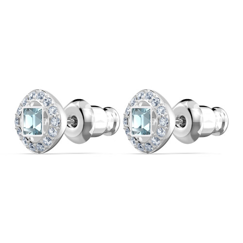 Swarovski Swarovski Angelic Square Γυναικείες Σκουλαρίκια, με Κρύσταλλα Aqua και Λευκά, Ρόδιο 1