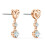 Swarovski Swarovski Σκουλαρίκια Καρδιάς με Ροζ Χρυσό για Γυναίκες, Σετ με Κρυστάλλους 2