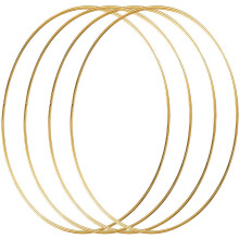 HOHIYA 4 stuks 16 inch metalen bloemen hoepel groot goud voor macrame ambachtelijke krans ringen dromenvanger muur opknoping 4mm draad Taiwan gemaakt