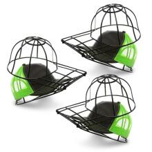 Ballcapbuddy - Oryginalna pralka do czapki do czapki baseballowej czyszczona rama do zmywarki i pralki Flat & Curved Hats - 3 paczki czarne wykon