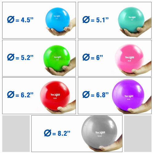 Yes4All Ball de Toning Lourd Doux 5lb Rose 1