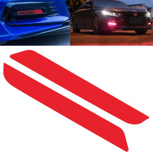 Xotic Tech Front Fog Light DRL Overlay Vinyl Decal Tint Film Sticker  Red PVC Trim Wrap Overlay Sheet Decal Compatible with Honda Accord 2018 2019 202