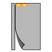 Yotache Reversible Left Right Side Opening Magnetic Screen Door Fits Door Size 36 x 82 Top Middle Anti-Tearing Net curtain Actual Screen Size 38 x 8