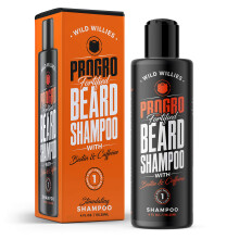 Wild Willies PROGRO Beard Growth & Revitalizing Shampoo with Biotin & Caffeine for Facial Hair Growth Hydration & Softener Beard wash for men