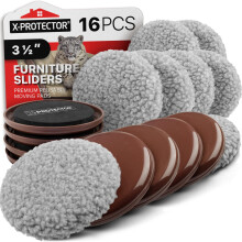 Huonekalujen liukustimet X-PROTECTOR - 8 pakkaus 3 1/2 - Monipintaiset huonekalujen liukustimet matoille ja koville lattioille - 8 huonekalujen s