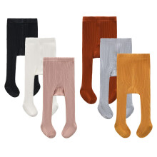 CeCorc Baby Tights- Tjocka smbarn Girl Leggings- Kabelstickar Bomullsstrumpor (3-4 r 6 Pack (Black+White+Grey+Lightpink+Redbrown+Ginger))