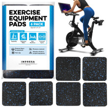 [6er-Pack] Trainingsgertematte 10,2 x 10,2 x 1,3 cm Pads  Laufbandmatte zum Teppichschutz  schtzende, rutschfeste Laufbandunterlage fr Hartholzb