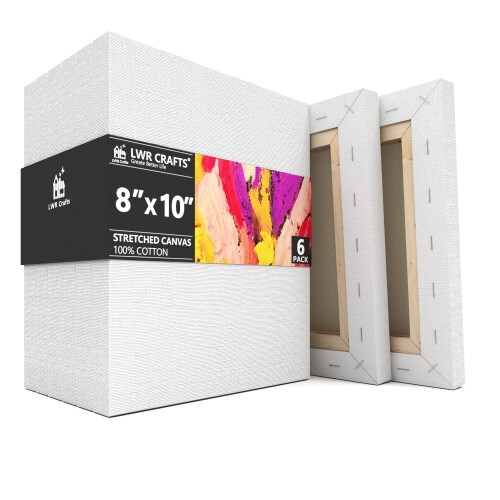 LWR cRAFTS Gespannte Leinwand 8 X 10 6er-Pack