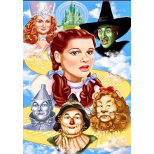 5D DIY-diamantmaling The Wizard of Oz 16X20 tommer fuld rund bor Rhinestone-broderi til v?gdekoration