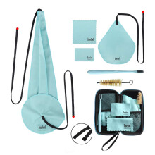 Kit de limpeza de saxofone de iMelod com estojo para flauta de clarinete com tenor alto e outros estrios de vento e vento, incluindo escova de bo