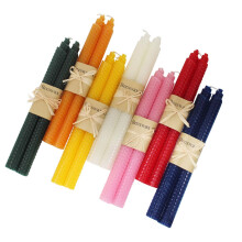 XIANGZHU Set of 14 Beeswax Handmade Taper Candles  9 Inch Smokeless Dripless Wax Candles  Beeswax Candle for Home Gift Ideas  Long Candle Sticks for W