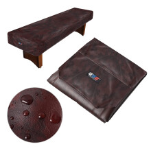 GSE 14' Kraftig Läder Shuffleboard Bordskydd (Brun)