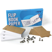 Blank Flip Book Paper med huller - 240 ark (480 sider) Flipbook Animation Paper: Works with Flip Book Kit Light Pads: Til tegning af Sketching Su