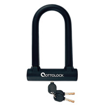 OTTOLOCK Sidekick Compact U-Lock | Letv?gts silikonebelagt cykell?s (sort)