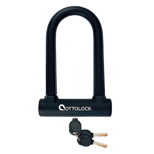 OTTOLOCK Sidekick Compact U-Lock | Letv?gts silikonebelagt cykell?s (sort)