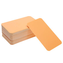 Penta Angel 100 Pcs Mini Paper Blank Gift Notes Cards DIY Craft Small Word Business Message Cards Orange