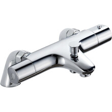 Thermostatic Bath Shower Mixer Bar, Anti Scald 38 Thermostatic Bathtub Shower Mixer Valve with Bath Filler Spout, Bathtub/Deck Mounted,