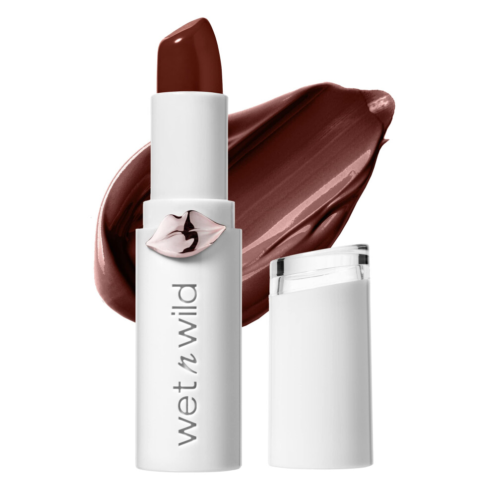 Lipstick By Wet n Wild Mega Last High-Shine Lipstick Lip Color Makeup  Red Jam With Me