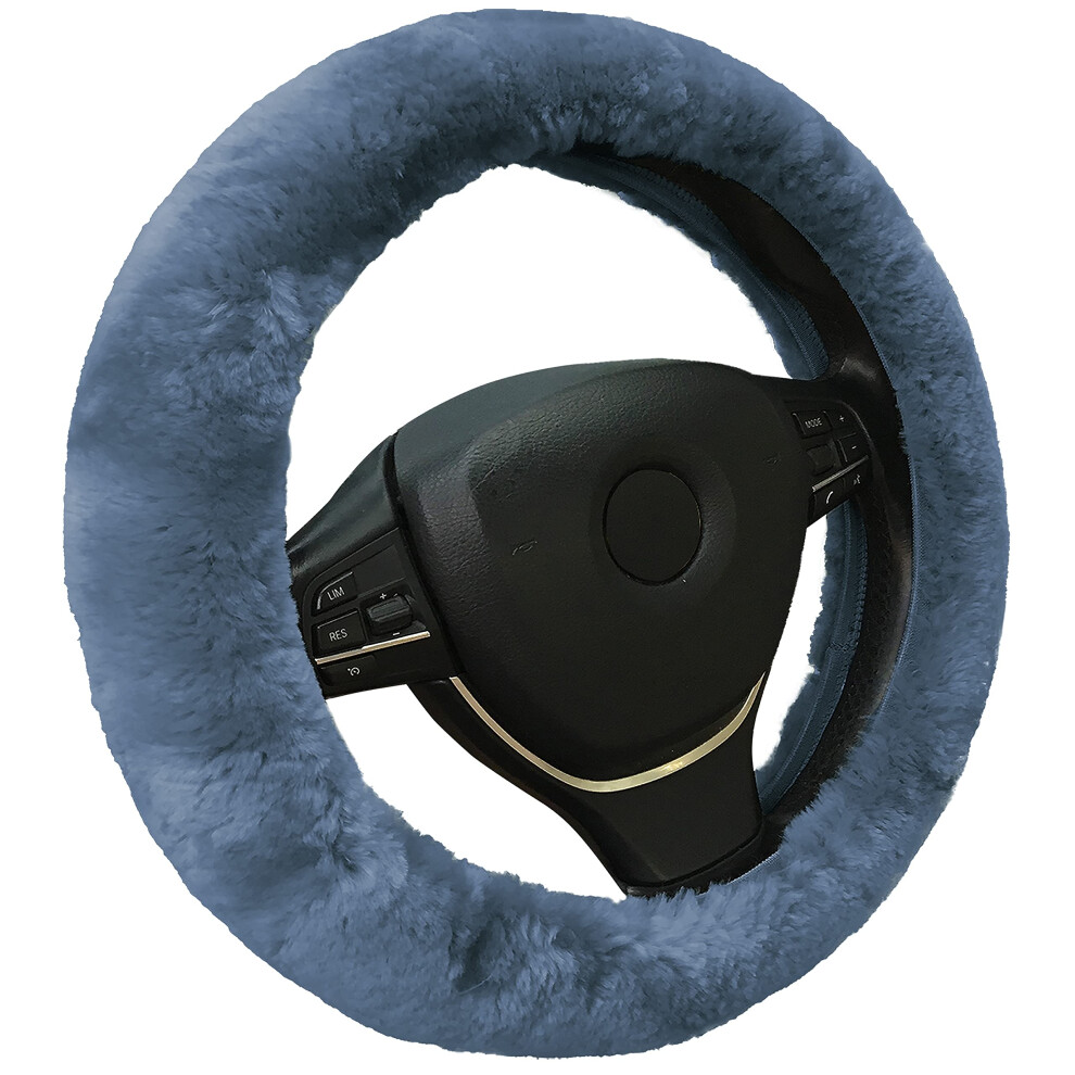Andalus Brands Australian Sheepskin Steering Wheel Cover Anti-Slip Universal 15 Inch Fuzzy Steering Wheel Cover Offers A Plush Velvet-Like Touch Eco 721456912012