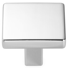 KOOFIZO Square Cabinet Knob - Chrome Pull Handle 31mm / 1.2 Inch 10-Pack for Kitchen Cupboard Door Bedroom Dresser Drawer Bathroom Wardrobe Hardwar