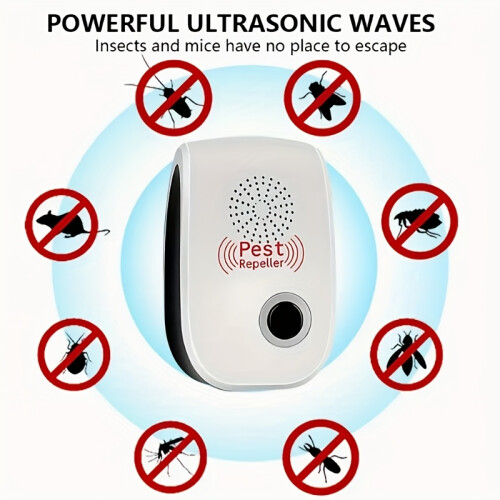 Multi-Functional Pest Repeller, Electronic, Ultrasonic, Dual Speaker, High Power, 360 Coverage, with PE (Polyethylene) Material 2