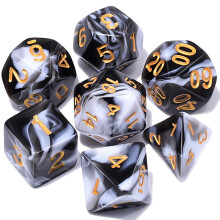 Sada mnohostennch kostek CiaraQ DND s cernm sckem na kostky pro stoln hry na hrdiny D&D RPG MTG