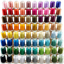 New brothread Kit de fil pour machine  broder en polyester 80 bobines 1000 m (1100 ans) chaque bobine  Couleurs compatibles avec les couleurs J
