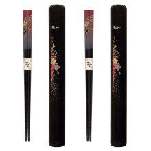 JapanBargain 3687 Travel Chopsticks with Case Reusable Chinese Korean Japanese Bamboo Portable Chop Sticks Utensil Dishwasher Safe Made in Japan Yuz