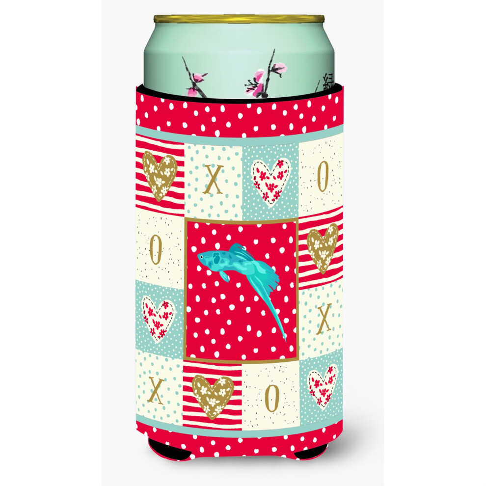Caroline's Treasures CK5498TBC Guppy Queue D' P E Love Tall Boy Hugger, Boissons Froides, Koozies Multicolores-image