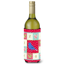 """"Caroline's Treasures CK5510LITERK Bunting Love Wine Bottle Hugger hideg-ital-koozies 750 ml Multicolor""""