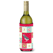 """"Caroline's Treasures CK5518LITERK afrikai szrke papagj szerelem borosveg Hugger hideg-ital-koozies 750 ml Multicolor""""