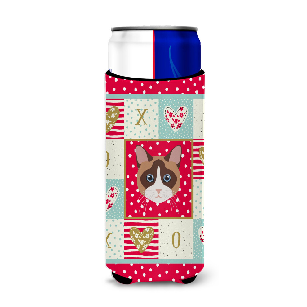 Caroline's Treasures CK5167MUK Snowshoe Cat Michelob Ultra Hugger Para Latas Delgadas, Fundas Para Bebidas Fr As, Multicolor-image