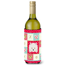 """"Carolines Treasures CK5181LITERK American Eskimo Wine Bottle Hugger kall-dryck-koozies 750 ml Multicolor""""