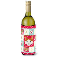 """"Carolines Treasures CK5127LITERK La Perm Cat Wine Bottle Insulator Hugger cold-beverage-koozies 750 ml Multicolor""""