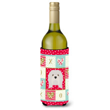 Caroline's Treasures CK5215LITERK Lhasa Apso Weinflaschen-Isolator Hugger Cold-Beverage-Koozies 750 ml Mehrfarbig