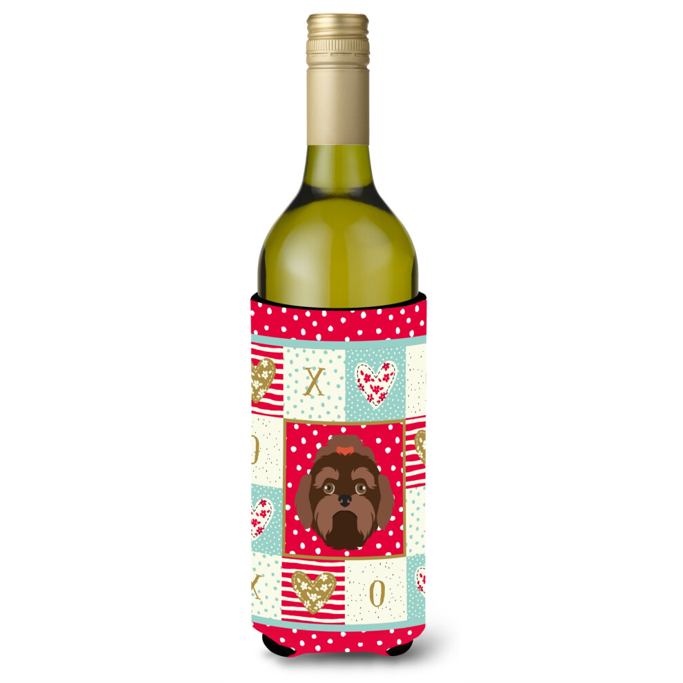 Caroline's Treasures CK5233LITERK Butelka Na Wino Rosyjskiego Psa Lapdog Hugger Na Zimne Napoje-Koozies 750 Ml Wielokolorowa""""-image