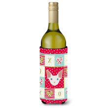 Caroline's Treasures CK5170LITERK Sphynx Cat Izolator na butelkę wina Hugger koozie na zimne napoje 750 ml wielokolorowy""""