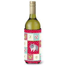 """"Caroline's Treasures CK5442LITERK Dl-afrikai hrcsg szerelem borosveg Hugger hideg-ital-koozies 750 ml Multicolor""""