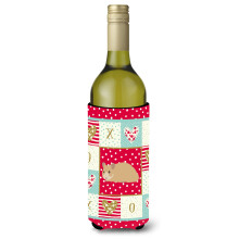 """"Caroline's Treasures CK5443LITERK Syrian Golden Hamster Love Wine Bottle Hugger hideg-ital-koozies 750 ml Multicolor""""
