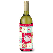 Caroline's Treasures CK5425LITERK White Dominant Chinchilla Love Weinflasche Hugger Cold-Beverage-Koozies 750 ml Mehrfarbig