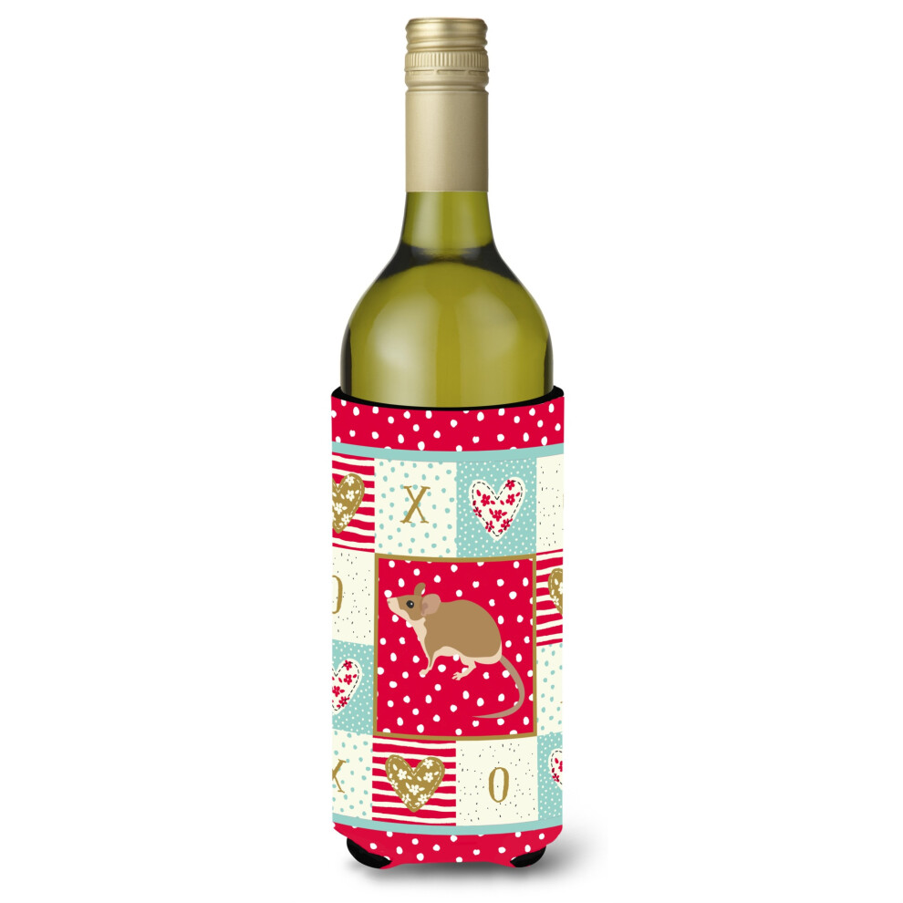 ""Caroline's Treasures CK5453LITERK Spiny Mouse Love Wine Bottle Hugger Koude Drankkoelers 750 Ml Multicolor""-image