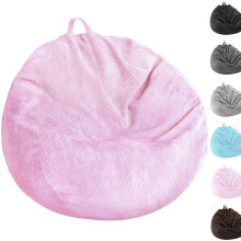 Fylld djurfrvaring Bean Bag Stolskydd (inget fyllmedel) Tvttbar Ultra Soft Corduroy Bean Bag Cover fr att organisera plyschleksaker eller text