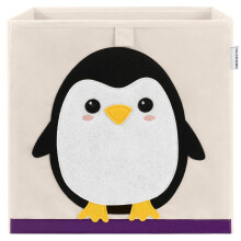 Caixas de Armazenamento Dobráveis CLCROBD para Crianças - 13 polegadas (Pinguim)