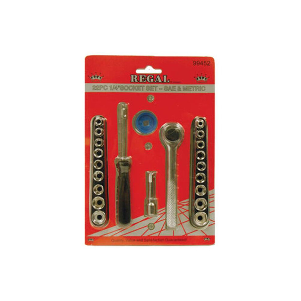 Service Tool 99452 22 Pieces 0.25 In. Drive Socket Set 082021994520