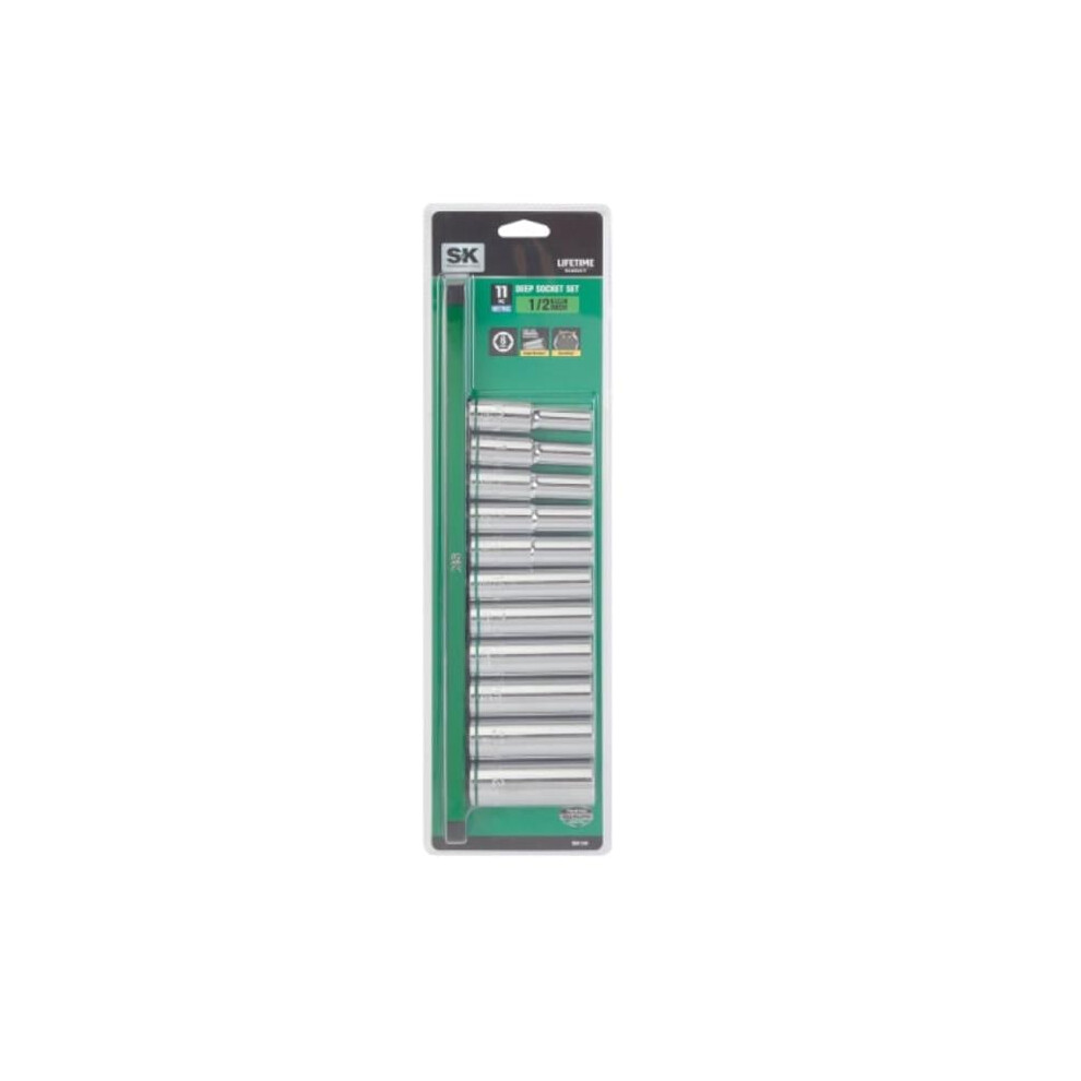 Arrow Fastener SK01349 0.5 in. Drive Set Deep Socket Set, 11 Piece